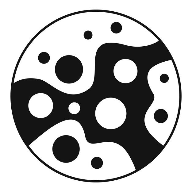 Round planet surface with craters is showing in space