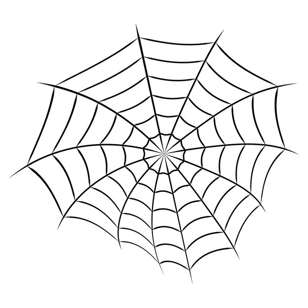 Round web symbol of a web drawn hand confusion and network traps