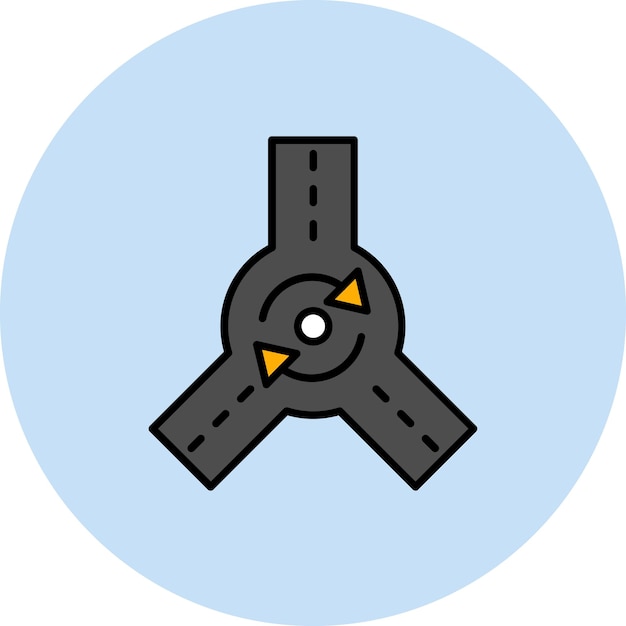 roundabout flat illustration