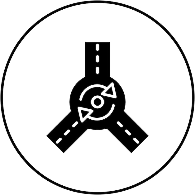 roundabout icon vector image can be used for map and navigation