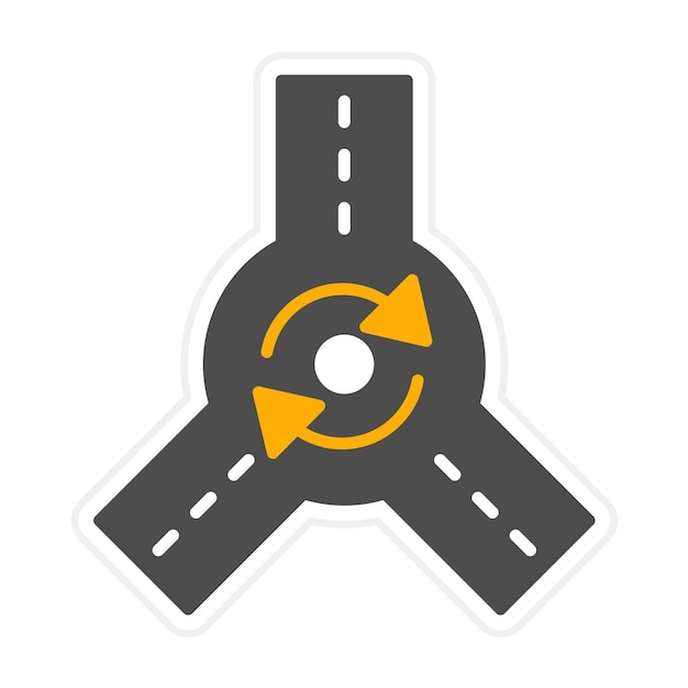 roundabout vector icon can be used for map and navigation iconset