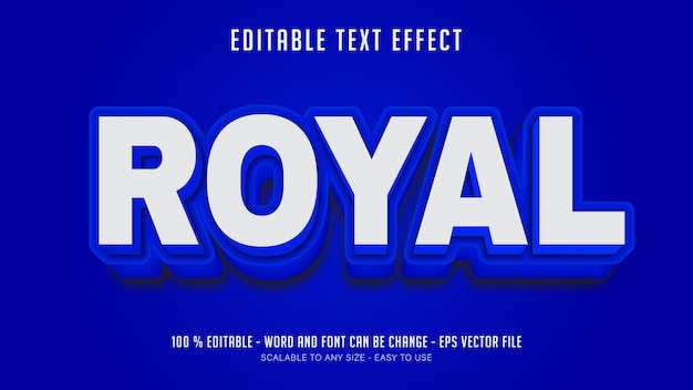 royal editable text effect