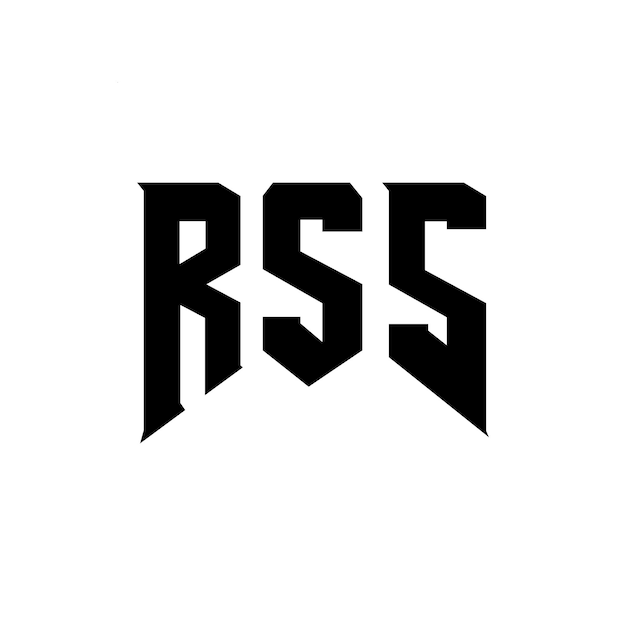 RSS letter logo design for technology company RSS logo design black and white color combination RSS logo RSS vector RSS design RSS icon RSS alphabet RSS typography logo design
