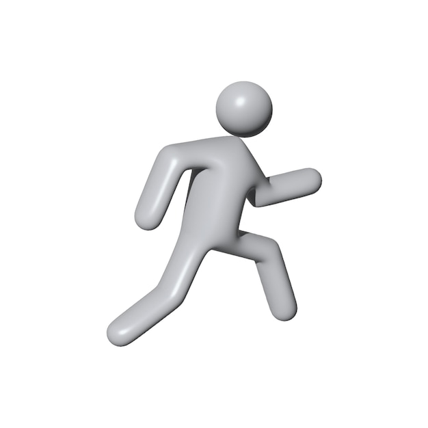 running man figure 3d