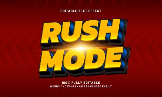 rush mode editable text effects with a speed and race theme