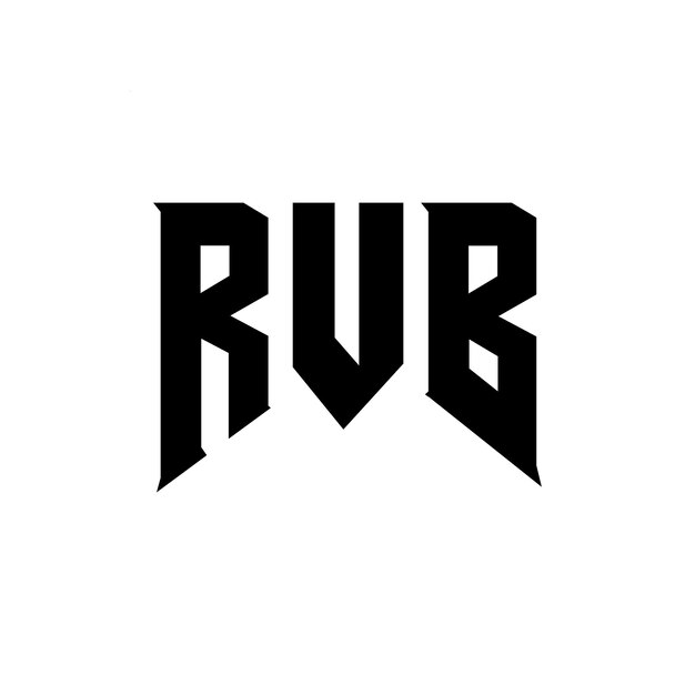 RVB letter logo design for technology company RVB logo design black and white color combination RVB logo RVB vector RVB design RVB icon RVB alphabet RVB typography logo design