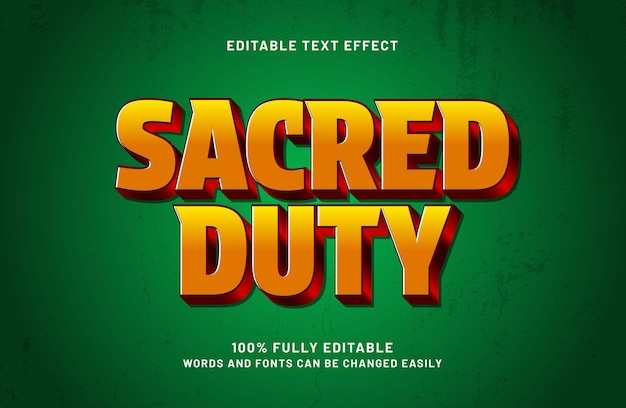 sacred duty editable text effects with a knight and kingdom theme