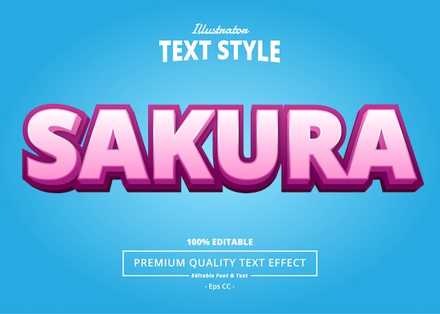 Sakura Text Effect