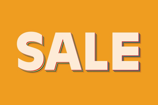 Sale text effect 3d text effect vector
