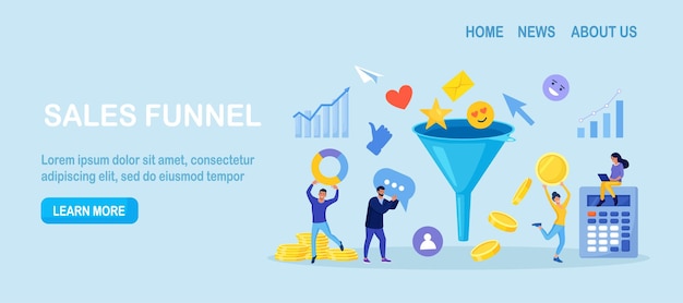 Sales funnel analysis Digital marketing Strategy conversion rate optimization Lead generation