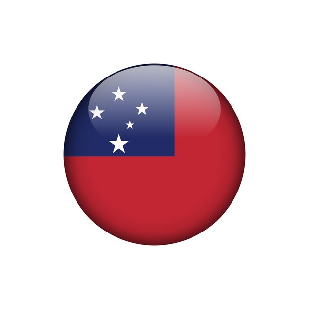 samoa flag circle button vector template