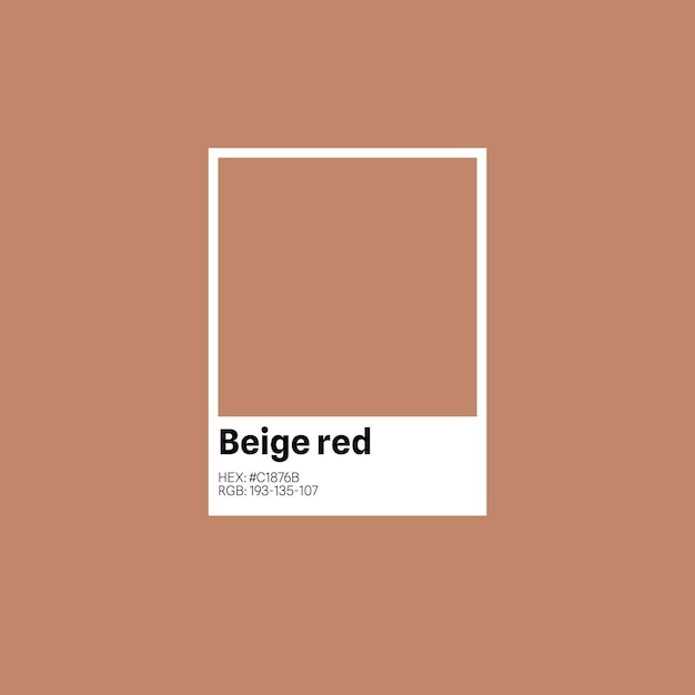 Sample color palette catalog in RGB Hex along with color names