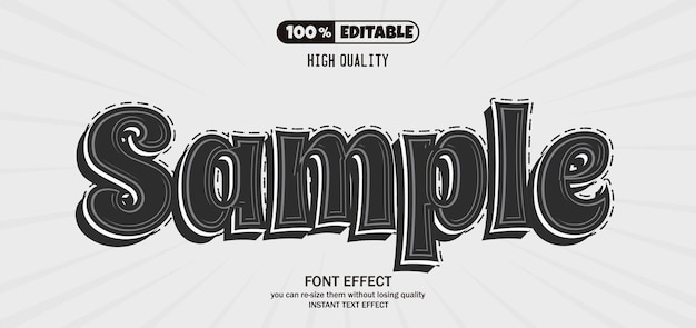 Sample text effect Editable text effect