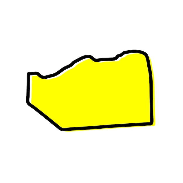 Sanaag region of Somalia vector map illustration