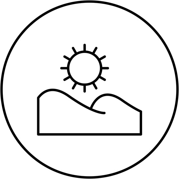 Sand Dune icon vector image Can be used for In The Wild