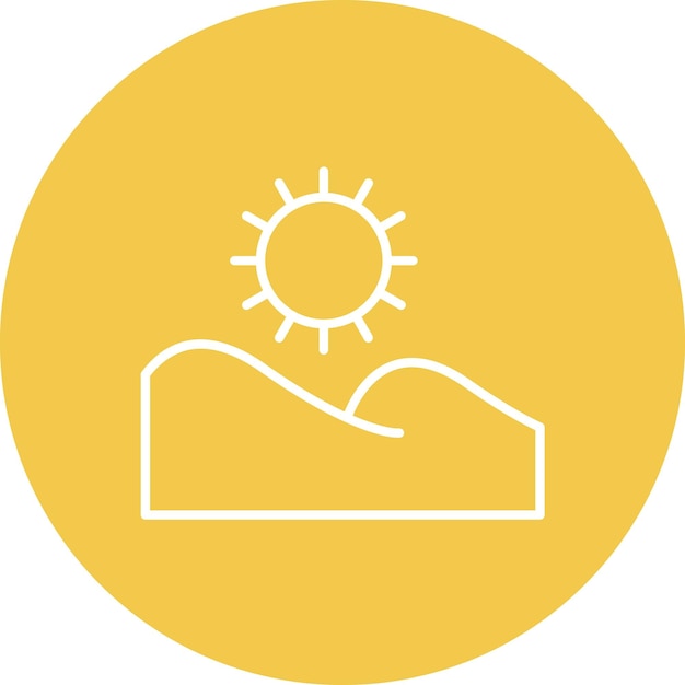 Sand Dune icon vector image Can be used for In The Wild