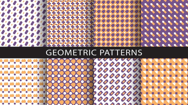 Sarja saumattomia geometrisiä kuvioita