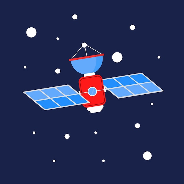 satelite of earth in the space