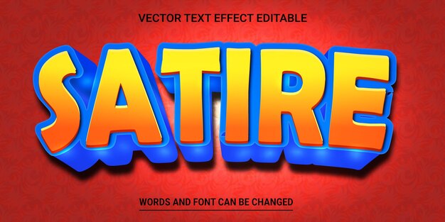 Satire Editable Text Effect Vector