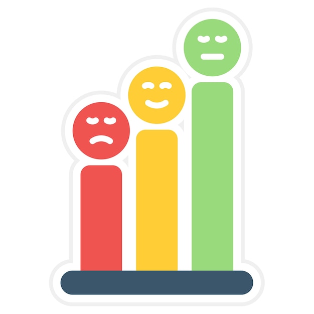 satisfaction level flat illustration