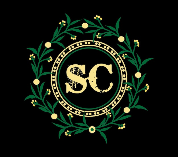 sc letter logo design with a circle shape sc circle and cube shape logo design sc monogram busine