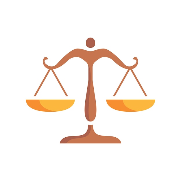 scales of justice icon design vector template