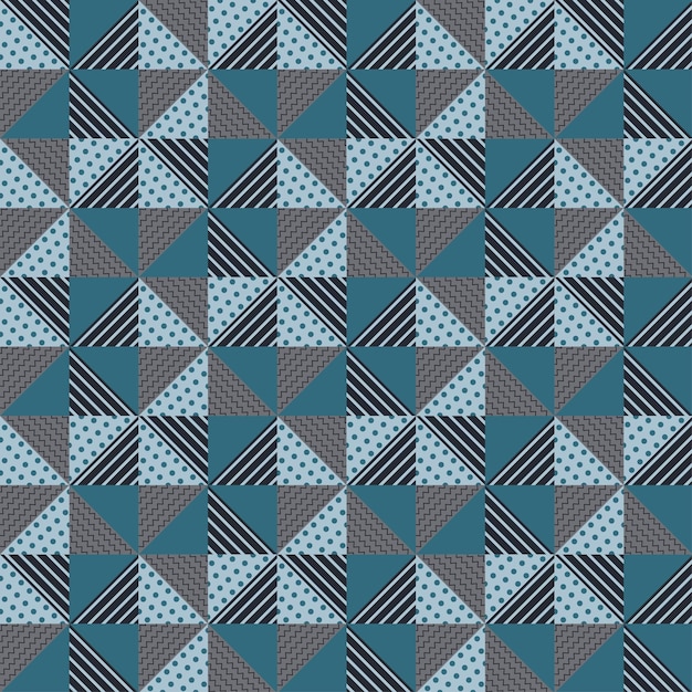 Scandinavian Style Pattern For Background Vector Illustration In Blue Tones