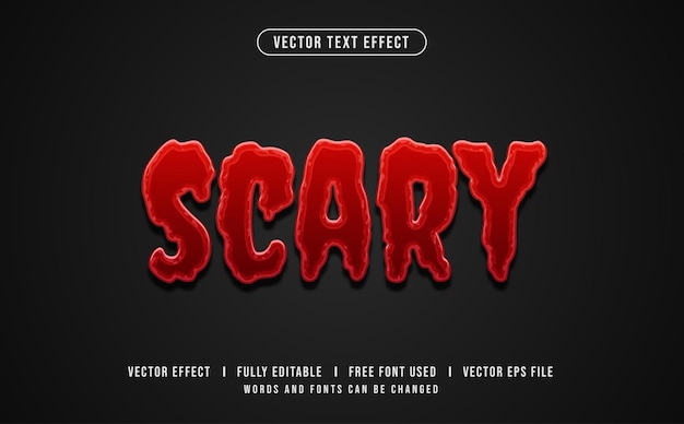 Scary Editable Vector Text Effect