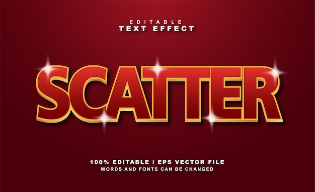scatter text effect free vector