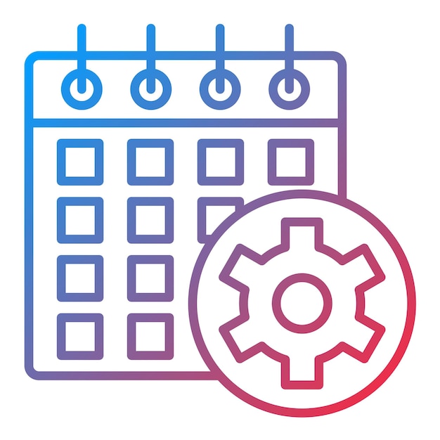 schedule icon vector image can be used for project management