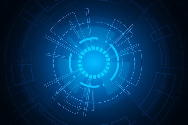sci fi futuristic user interface hud technology abstract background vector illustration