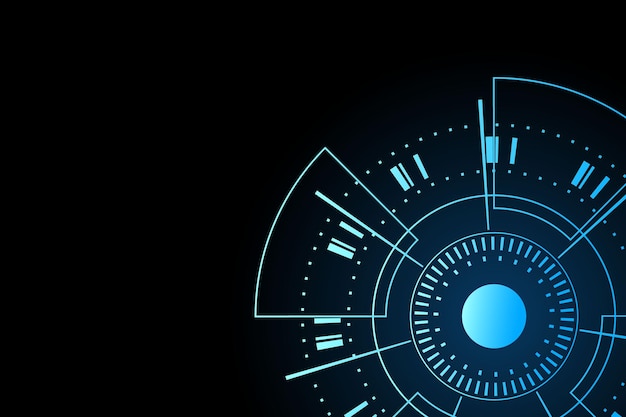 Sci fi futuristic user interface HUD Technology abstract background Vector illustration