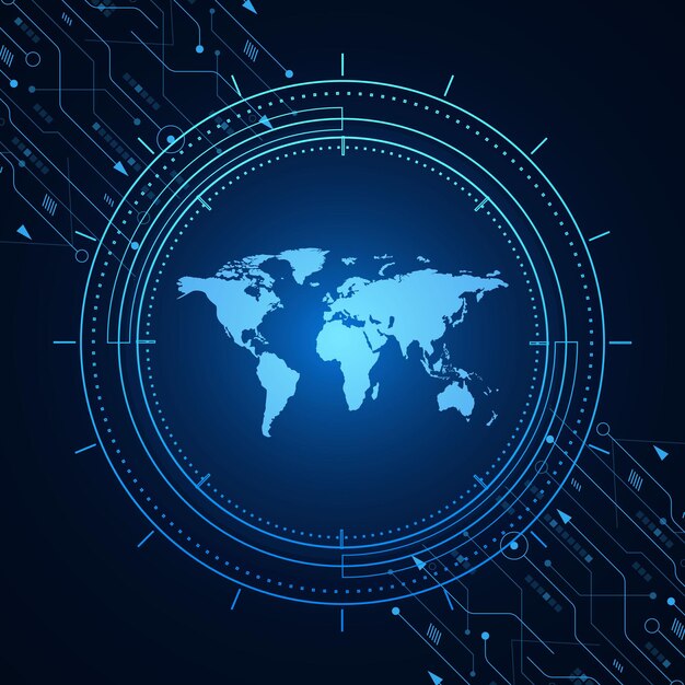 Sci fi futuristic user interface HUD Technology abstract background  Vector illustration