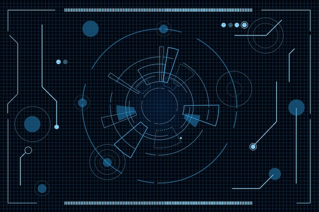 Sci-fi futuristinen käyttöliittymä, HUD, teknologian abstrakti tausta