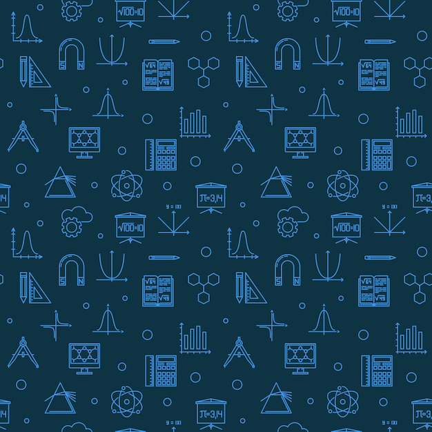 Science Technology Engineering and Math blue pattern