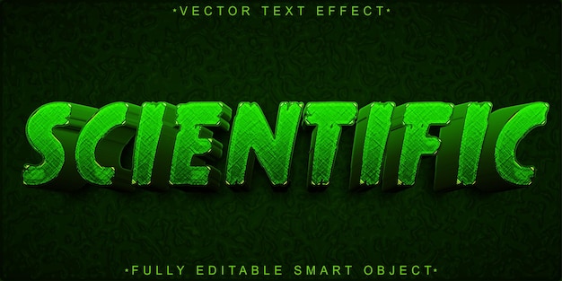 scientific green vector fully editable smart object text effect