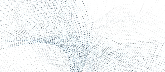 Scifi abstract background with dotted curved wavy lines