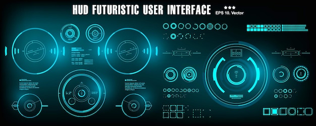 scifi futuristic blue hud dashboard display virtual reality technology screen