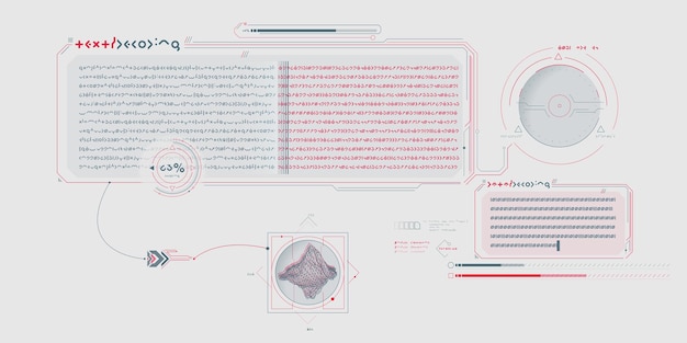 Scifi hud interface for data research