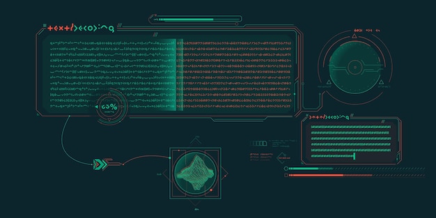 Scifi hud interface for data research