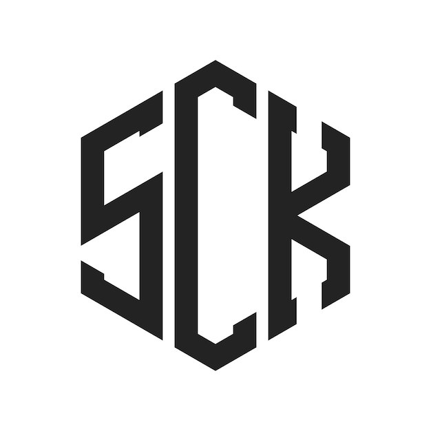 SCK Logo Design Initial Letter SCK Monogram Logo using Hexagon shape
