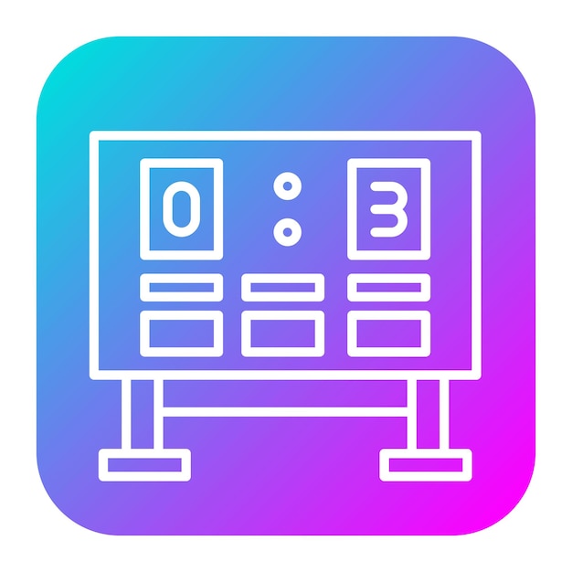 Scoreboard vector icon Can be used for Soccer iconset