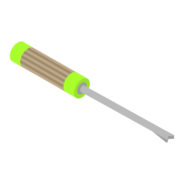 Screwdriver icon Isometric of screwdriver vector icon for web design isolated on white background