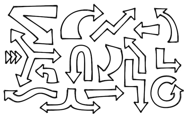 Scribble Raw Hand Drawing Arrow