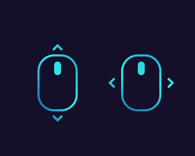 Scroll with mouse icons with arrows