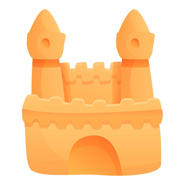 sea sand castle icon cartoon of sea sand castle vector icon for web design isolated on white background