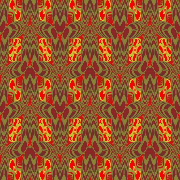seamless abstract pattern in red and yellow colors vector illustration