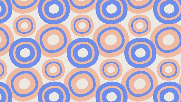 seamless abstract pattern with circles in retro style