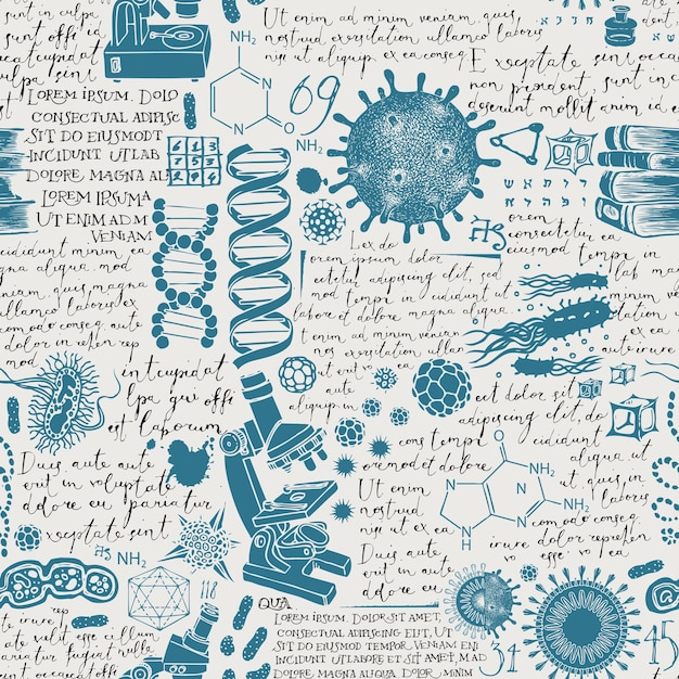 seamless background on theme of medicine