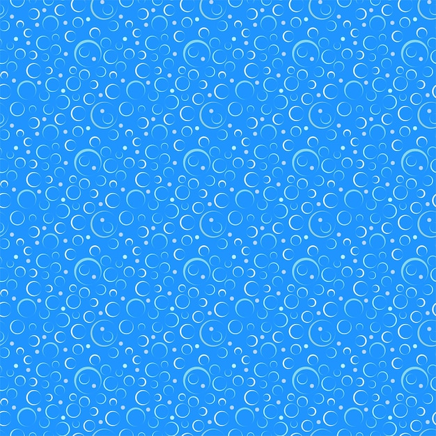 Seamless background soap bubbles on a blue background